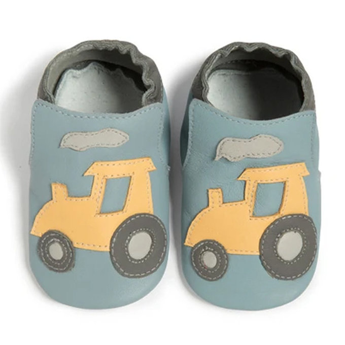 英國 shooshoos 健康無毒真皮手工鞋/專業真皮學步鞋/專業嬰兒鞋_拖拉機 (SS103938)