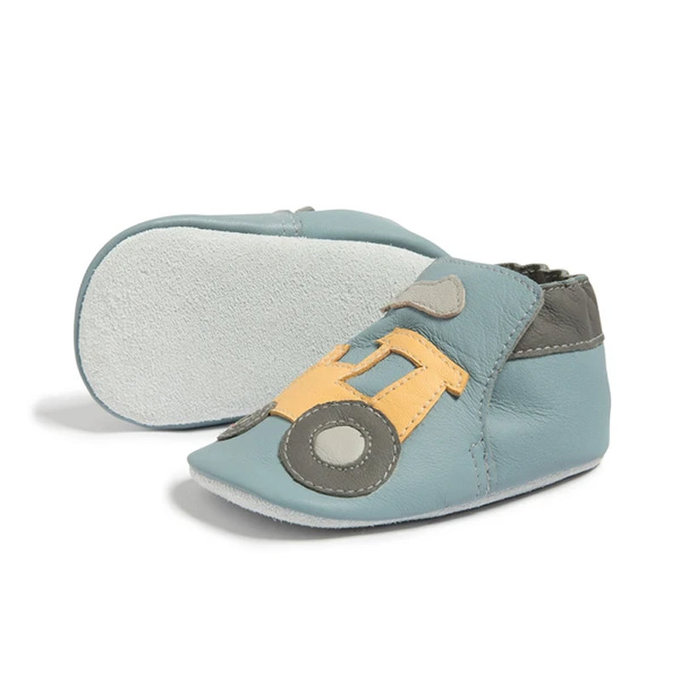 英國 shooshoos 健康無毒真皮手工鞋/專業真皮學步鞋/專業嬰兒鞋_拖拉機 (SS103938)