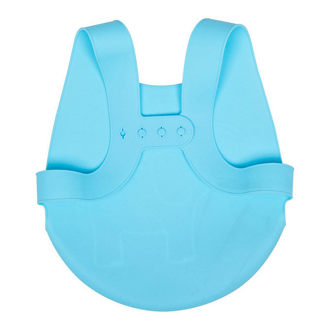 英國 JoJo Maman BeBe 矽膠防掉落食物袋穿式圍兜_ 大象與鳥(JJD4465B)