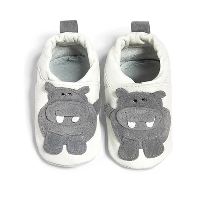 英國 shooshoos 健康無毒真皮手工鞋/專業真皮學步鞋/專業嬰兒鞋_可愛河馬(SS102634)