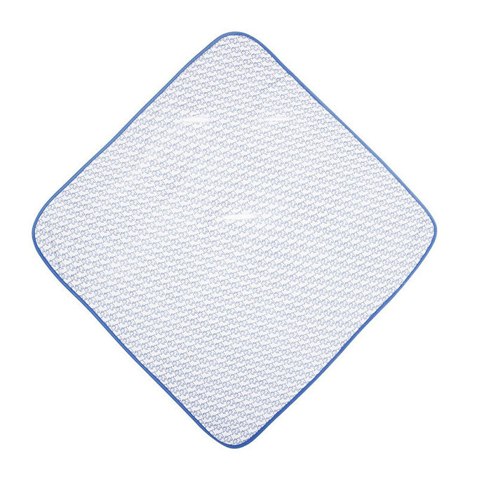 英國 JoJo Maman BeBe 100%純棉可愛大象多功能小薄被/純棉毯_天空藍(JJD6934B)