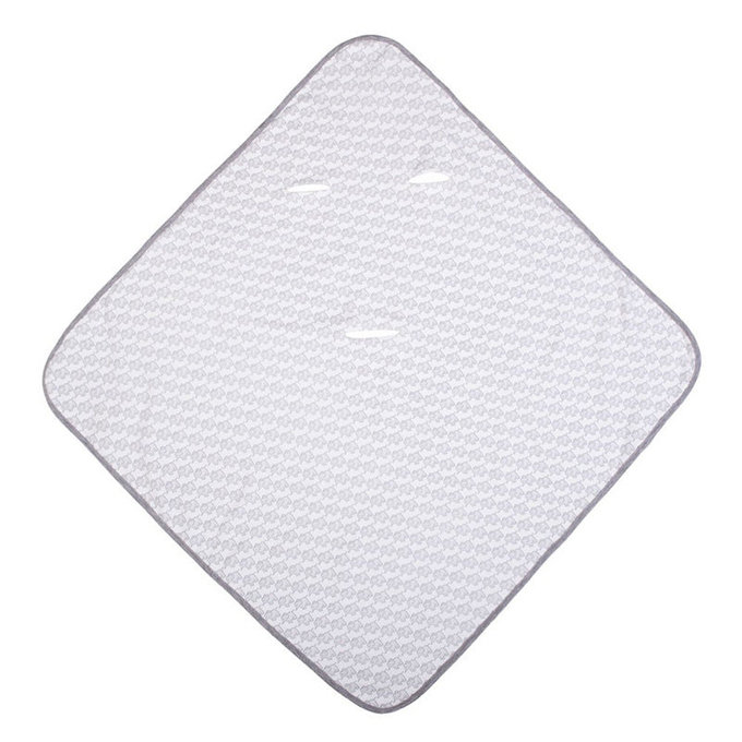 英國 JoJo Maman BeBe 100%純棉可愛大象多功能小薄被/純棉毯_ 優雅灰(JJD6934G)