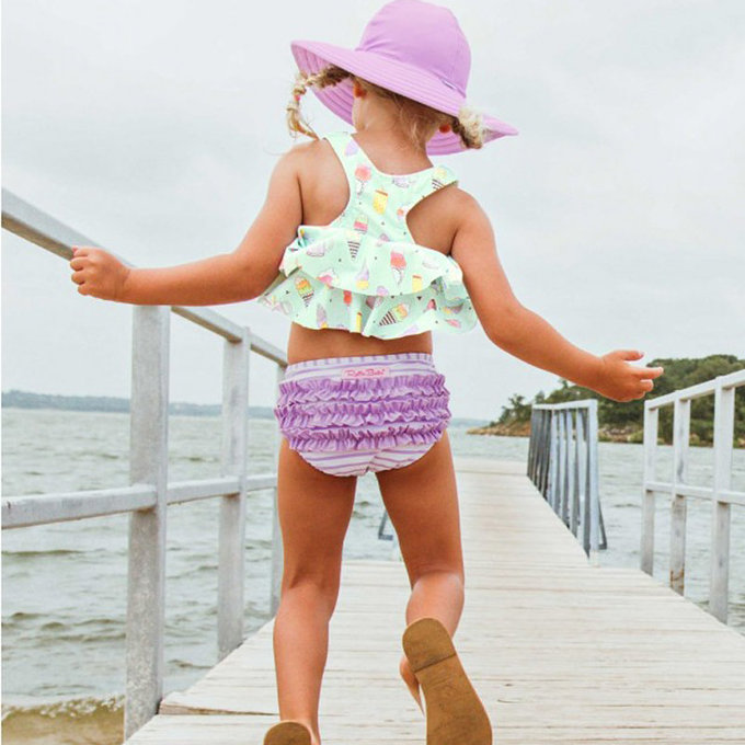 美國 RuffleButts 小女童UPF 50+防曬兩件式無袖泳裝_派對甜心_RBSG21-02