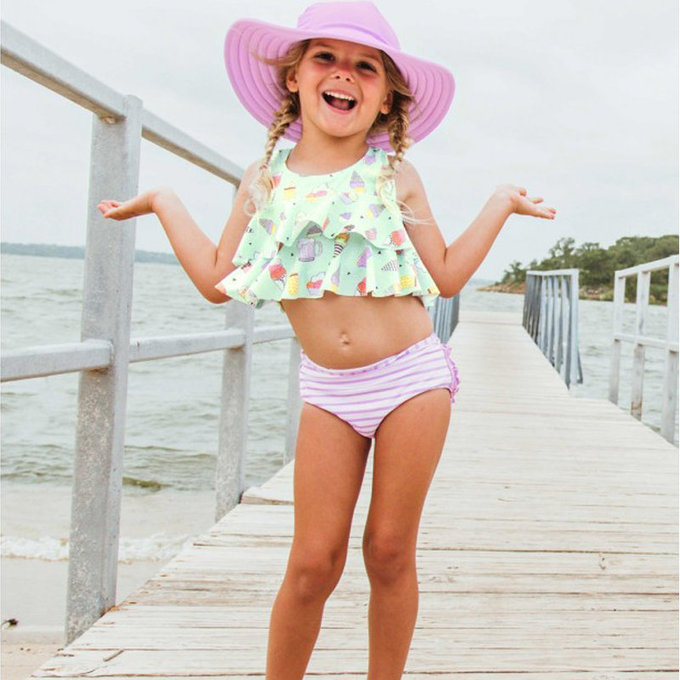 美國 RuffleButts 小女童UPF 50+防曬兩件式無袖泳裝_派對甜心_RBSG21-02