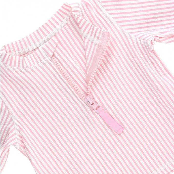 美國 RuffleButts 小女童UPF 50+防曬兩件式長袖泳裝_粉色萬花筒_RBSG21-07