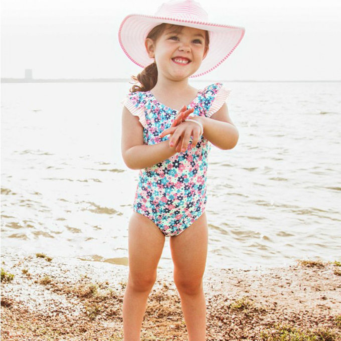 美國 RuffleButts 小女童UPF 50+防曬無袖連身泳裝_青春萬花筒_RBSG21-09