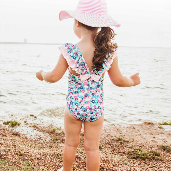 美國 RuffleButts 小女童UPF 50+防曬無袖連身泳裝_青春萬花筒_RBSG21-09