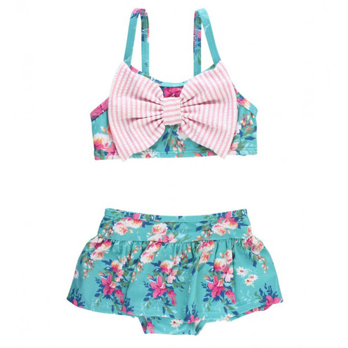 美國 RuffleButts 小女童UPF 50+防曬無袖比基尼泳裝_夏日風情_RBSG21-15