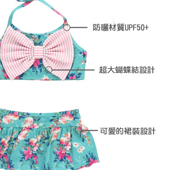 美國 RuffleButts 小女童UPF 50+防曬無袖比基尼泳裝_夏日風情_RBSG21-15