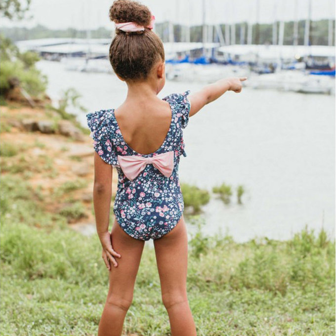 美國 RuffleButts 小女童UPF 50+防曬無袖連身泳裝_青春甜心_RBSG21-18