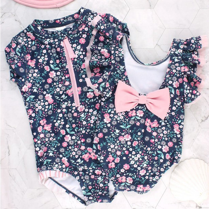 美國 RuffleButts 小女童UPF 50+防曬無袖連身泳裝_青春甜心_RBSG21-18