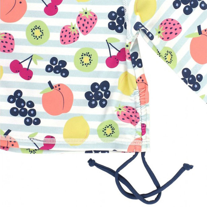 美國 RuffleButts 小女童UPF 50+防曬兩件式長袖泳裝_水果嘉年華_RBSG21-22