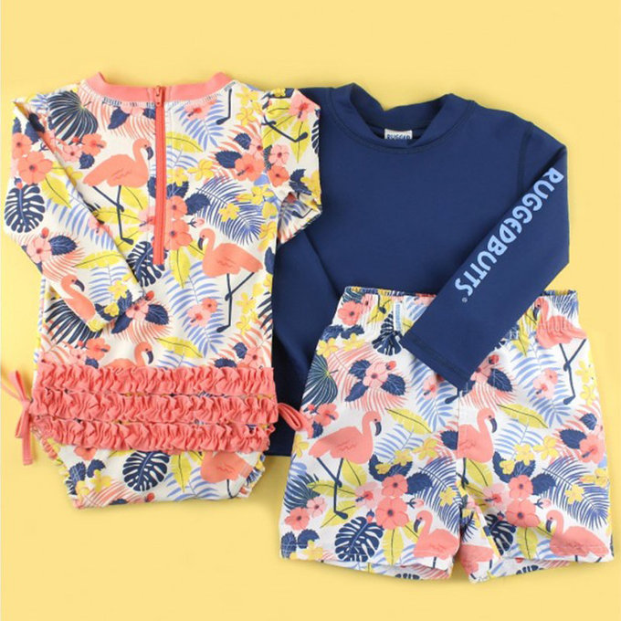 美國 RuffleButts 小男童UPF 50+防曬泳褲_夏威夷_RBSP21-01