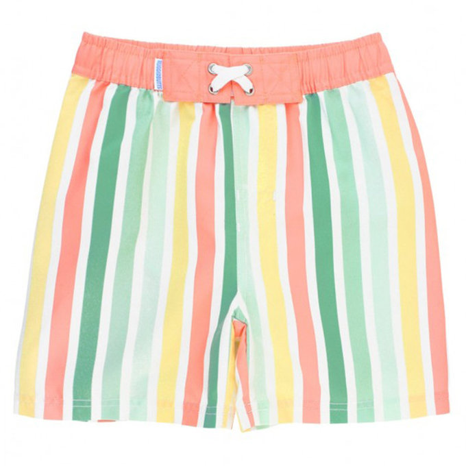 美國 RuffleButts 小男童UPF 50+防曬泳褲_七彩軟糖_RBSP21-03