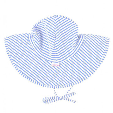 美國 Ruffle Butts 嬰幼兒UPF 50+防曬遮陽帽_藍色條紋_RBVS016-