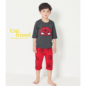 韓國 unifriend 無螢光劑、100%有機純棉、超優質小童居家服/睡衣_蜘蛛人_UF006-