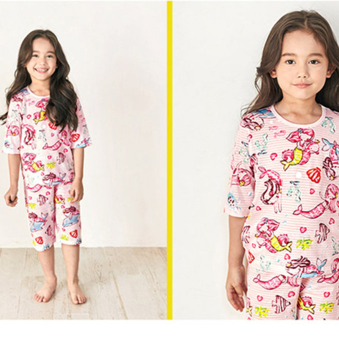 韓國 unifriend 無螢光劑、100%有機純棉、超優質小童居家服/睡衣_小桃子_UF014