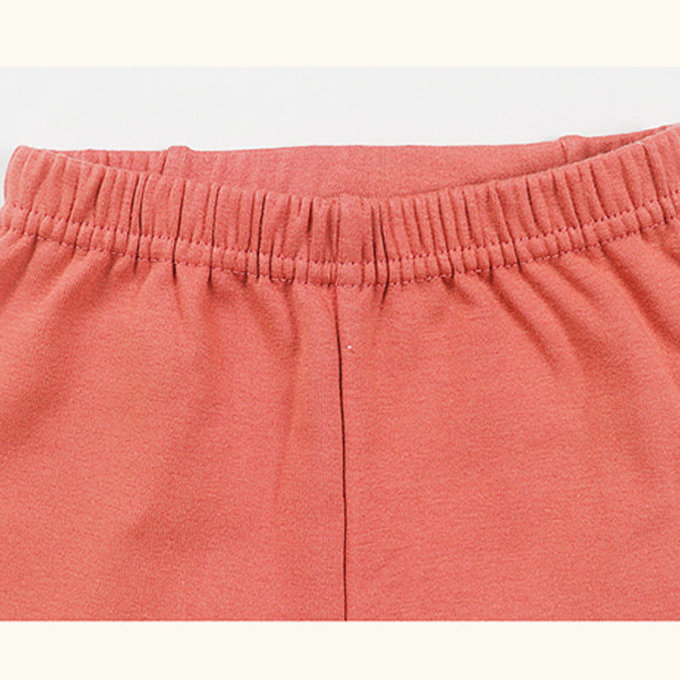 正韓 ttasom 無螢光劑、彈力棉、超優質小童居家服/睡衣_純色磚紅_TT013