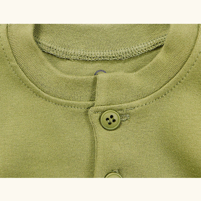 正韓 ttasom 無螢光劑、彈力棉、超優質小童居家服/睡衣_純色草綠_TT016