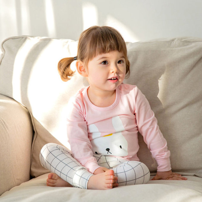 韓國原廠進口 Cordi- I  無螢光劑、100%純棉、30支紗幼童/小童家居服/睡衣_兔子皇后_CI002