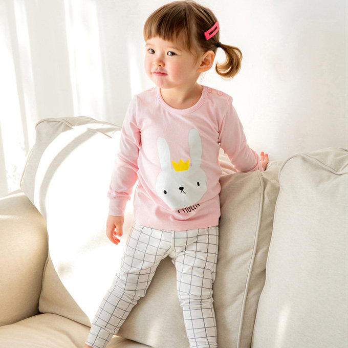 韓國原廠進口 Cordi- I  無螢光劑、100%純棉、30支紗幼童/小童家居服/睡衣_兔子皇后_CI002