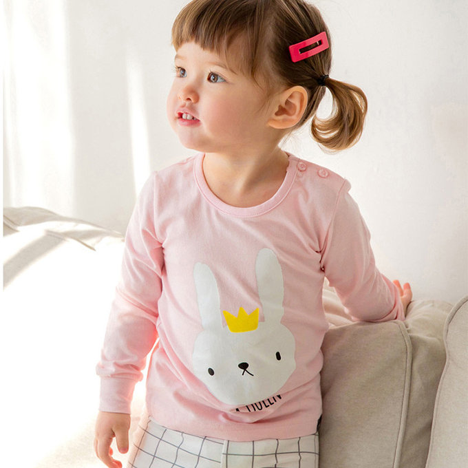 韓國原廠進口 Cordi- I  無螢光劑、100%純棉、30支紗幼童/小童家居服/睡衣_兔子皇后_CI002