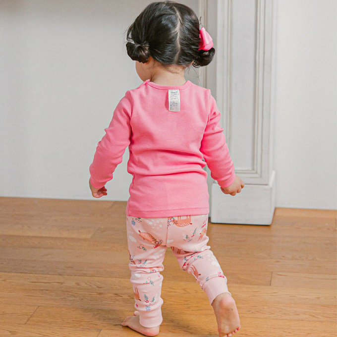 韓國原廠進口 Cordi- I  無螢光劑、100%純棉、30支紗幼童/小童家居服/睡衣_可愛小鹿_CI003