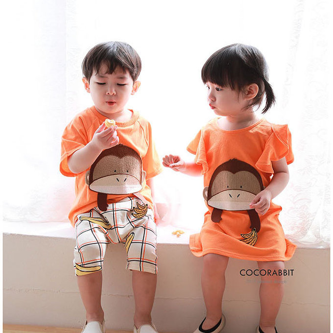 正韓 coco rabbit 100%純棉香蕉格子短褲_cr08