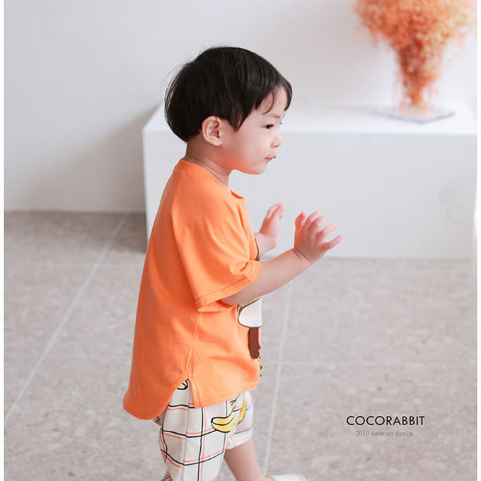 正韓 coco rabbit 100%純棉香蕉格子短褲_cr08