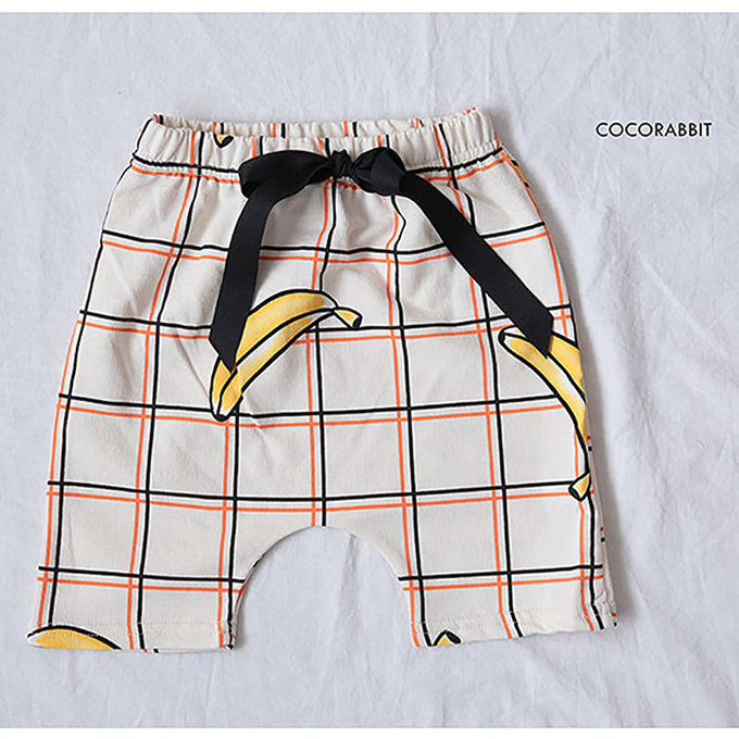 正韓 coco rabbit 100%純棉香蕉格子短褲_cr08