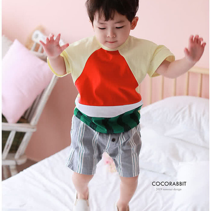 正韓 coco rabbit 灰色條紋短褲_cr12