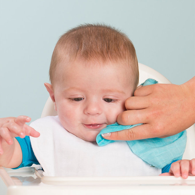 美國 green sprouts 小綠芽100%有機棉細紗布 毛巾/洗澡巾/方巾/手帕等多功能使用 5入組_桃色組_GS190190-2