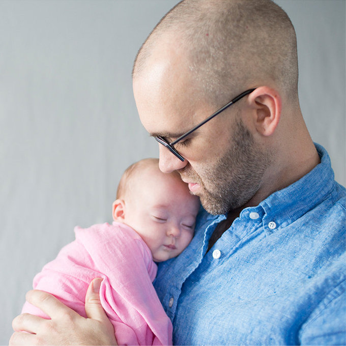 美國 green sprouts 小綠芽 多功能有機棉細紗布浴巾/包巾/小被子/拍嗝巾 2入組_桃紅組_GS334190-1