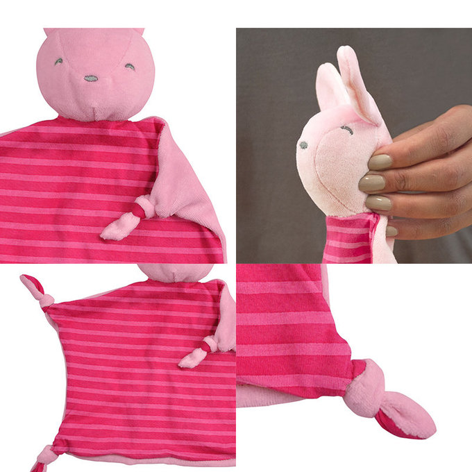 美國 green sprouts 小綠芽寶寶100%有機棉玩偶安撫巾_條紋綠熊_GS201040-3