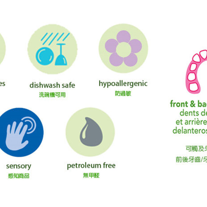 美國 green sprouts 小綠芽  食品安全等級矽膠固齒器2入組_紫紅組_GS222391-1