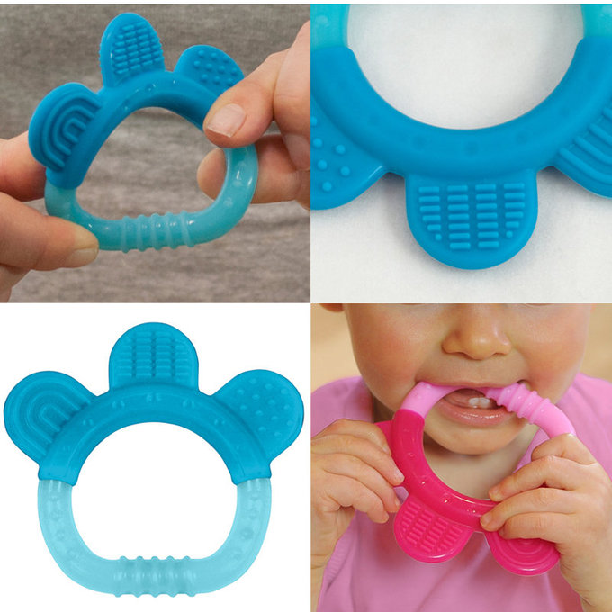 美國 green sprouts 小綠芽  食品安全等級矽膠固齒器2入組_紫紅組_GS222391-1