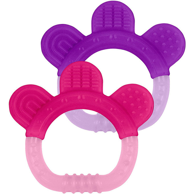 美國 green sprouts 小綠芽  食品安全等級矽膠固齒器2入組_紫紅組_GS222391-1