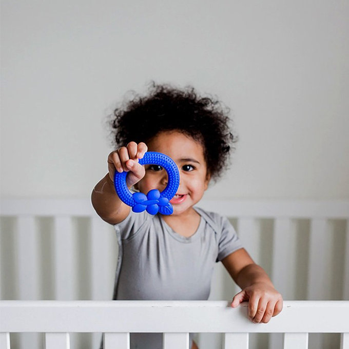 美國 green sprouts 小綠芽 食品安全等級矽膠固齒器_藍漿果_GS385362-1