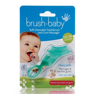 英國 brush-baby固齒潔牙刷_粉綠_bb02-brushbaby,嬰幼兒牙刷,嬰幼兒電動牙刷,嬰幼兒聲波牙刷,嬰幼兒口腔保健,嬰幼兒口腔清潔