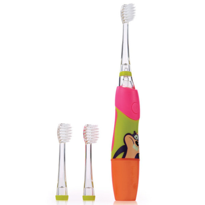 英國 brush-baby幼童聲波電動牙刷_芭比粉_bb03