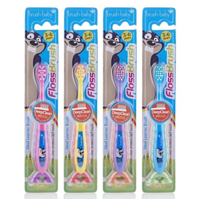 英國 brush-baby松鼠閃亮亮幼童牙刷(NEW-1入/3-6y)_粉紫_bb22