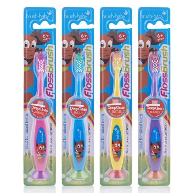英國 brush-baby汪汪亮晶晶兒童牙刷(1入/6y+)_粉紫_bb26
