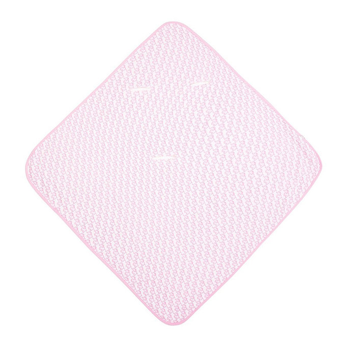 英國 JoJo Maman BeBe 100%純棉可愛大象多功能小薄被/純棉毯_ 甜蜜粉(JJD6934P)