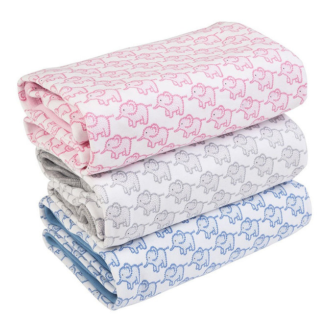 英國 JoJo Maman BeBe 100%純棉可愛大象多功能小薄被/純棉毯_ 甜蜜粉(JJD6934P)