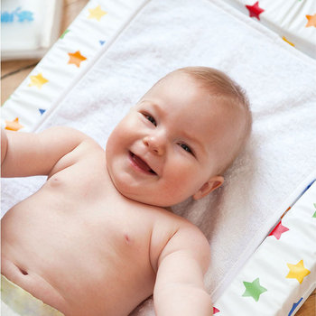 英國 JoJo Maman BeBe 嬰幼兒尿布更換墊專用毛巾2入組_純白(JJA5448)-