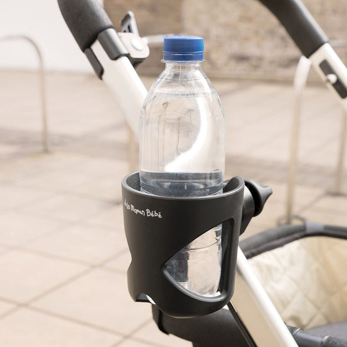 英國 JoJo Maman BeBe 嬰幼兒推車專用杯架_典雅黑(JJE2036)