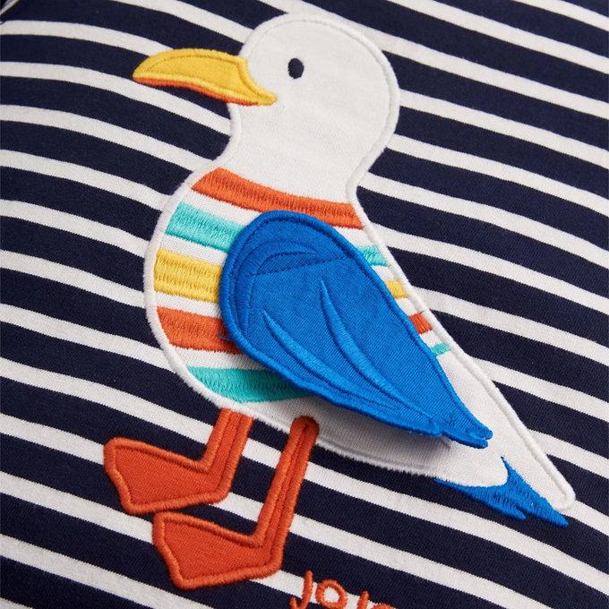 英國 JoJo Maman BeBe 超優質嬰幼兒/兒童100％純棉短袖上衣/T-shirt/動物T_帥氣海鷗(JJH1548)