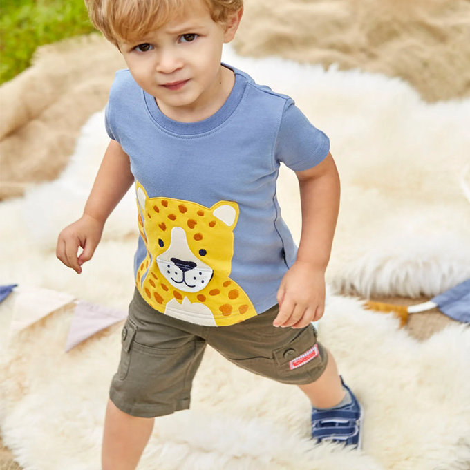 英國 JoJo Maman BeBe 超優質嬰幼兒/兒童100% 純棉多口袋短褲_岩石灰(JJ-B5351-O) 