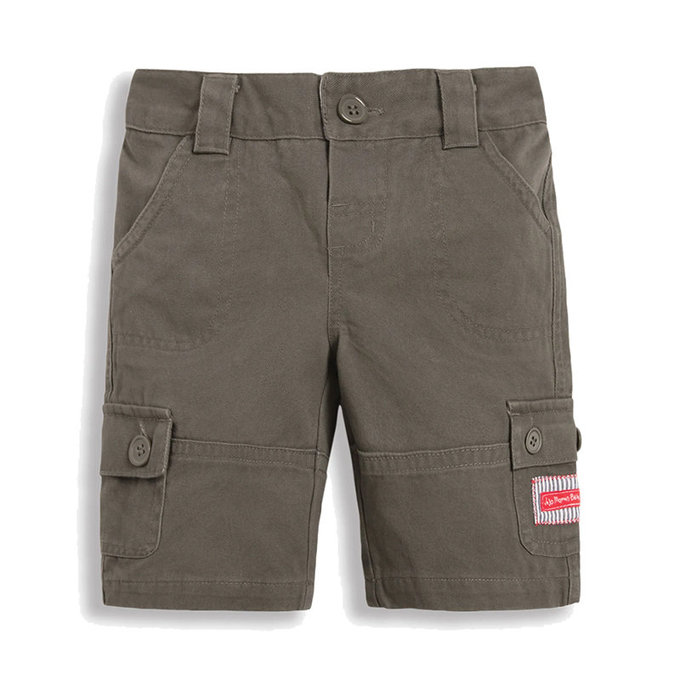 英國 JoJo Maman BeBe 超優質嬰幼兒/兒童100% 純棉多口袋短褲_岩石灰(JJ-B5351-O) 