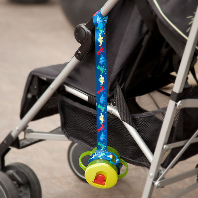 英國 JoJo Maman BeBe 杯子/玩具防掉落帶兩件組_ 恐龍遊玩(JJD6122D)